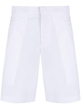 Les Hommes Tailored Crinkle Shorts LIP700265U White | Farfetch