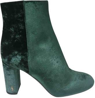 Saint Laurent - Green Velvet Boot
