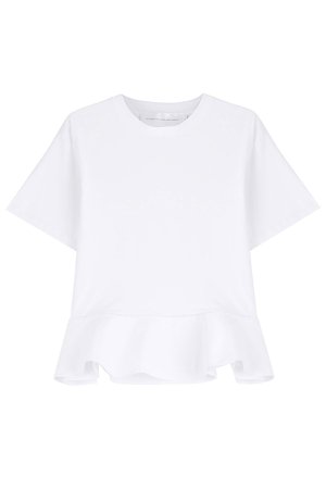 Cotton T-Shirt with Peplum Gr. M