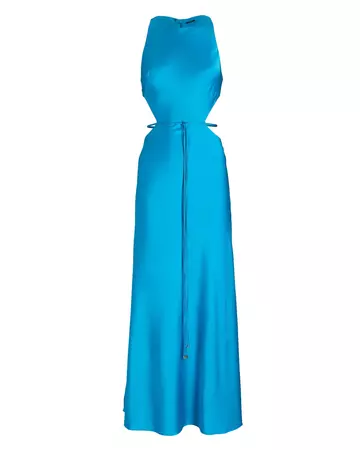 Alexis Lune Cut-Out Maxi Dress In Blue | INTERMIX®