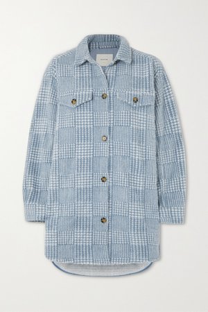 Blue Edmond oversized checked brushed-flannel jacket | MUNTHE | NET-A-PORTER