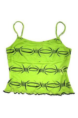Barbed Wire Mesh Cami - Tunnel Vision - CROP TOP