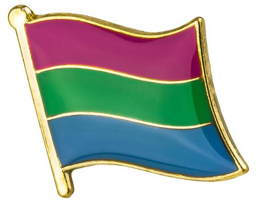 Polysexual Flag Lapel Pin 3/4" x 5/8" (18mm x 10.5mm) Gay Lesbian Pride LGBT Hat Tie Tack