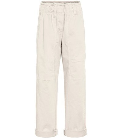 Cropped cotton pants