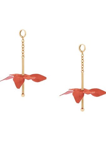 Marni Floral Drop Earrings ORMV0150A0T2000 Gold | Farfetch