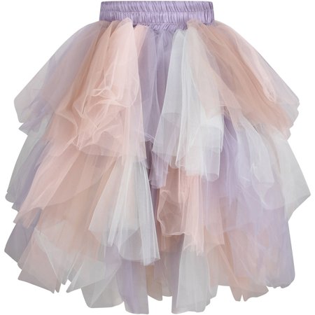 Raspberry Plum Lilac isabel Girl Skirt With Tulle