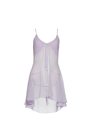 Bumpsuit - The Chiffon Baby Doll Top / Flare Pant in Lilac