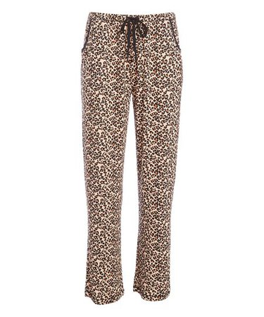 René Rofé Brown Leopard Pajama Pants - Women | Zulily