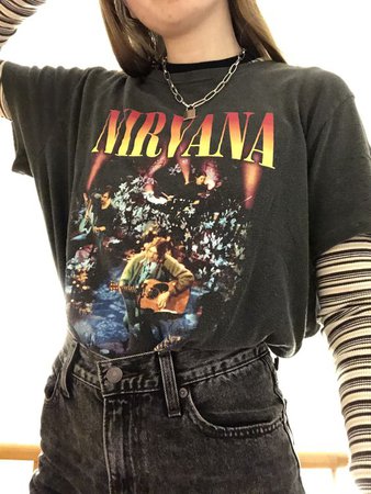girl in nirvana shirt