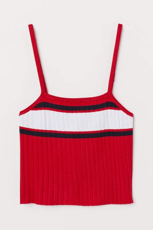 Ribbed Tank Top - Red