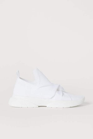 Sneakers with Knot Detail - White
