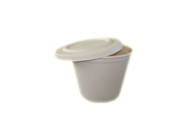 Eco Friendly Biodegradable White Disposable Bowl with Lid