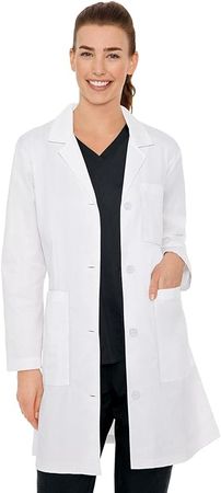 Amazon.com: Med Couture Women's Lab Coat 37 inch White Labcoat Long, White, Large: Clothing, Shoes & Jewelry