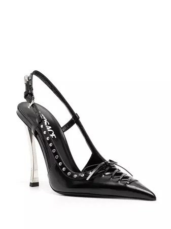 Versace Pinpoint 120mm lace-up Pumps - Farfetch