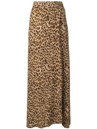 Andamane Leopard Print Maxi Skirt