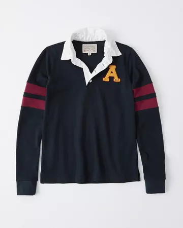 Womens Long-Sleeve Rugby Polo | Womens Tops | Abercrombie.com