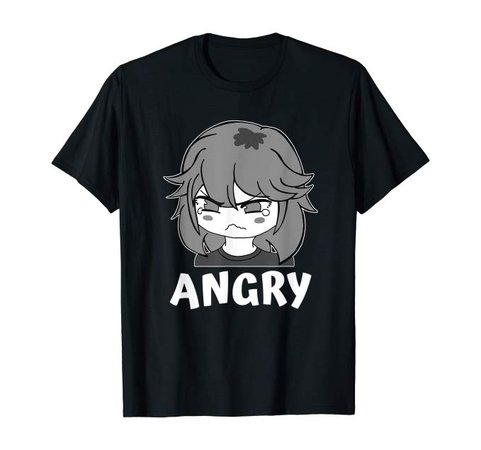 Amazon.com: Funny Anime Manga Angry Loli Pout Face Little Girl Cute Meme T-Shirt: Clothing