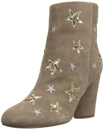 Amazon.com: The Fix Women's Nash Star Sequin Oval Heel Ankle Bootie, Mushroom, 7 B US: Shoes