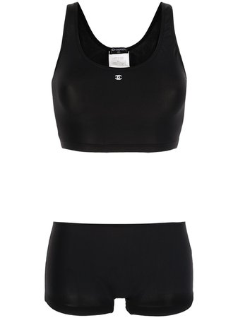 Chanel Pre-Owned 1997 Stretch Sleeveless two-piece Swimsuit - Farfetch