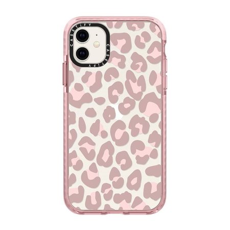 Dusty pink leopard phone case