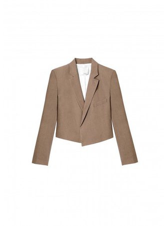 Linen Viscose Cropped Jacket - Jackets & Outerwear - Sale | Official Site