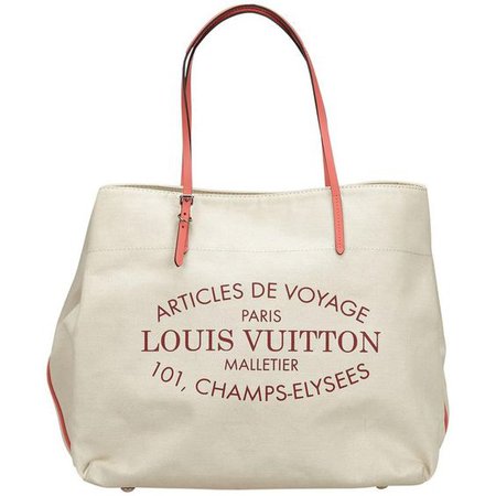 $649 Louis Vuitton / Ivory / Articles De Voyage Cabas Gm Tote Bag, White