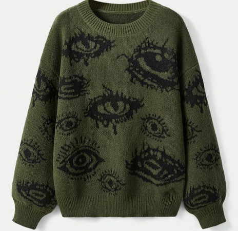 green and black eyes sweater