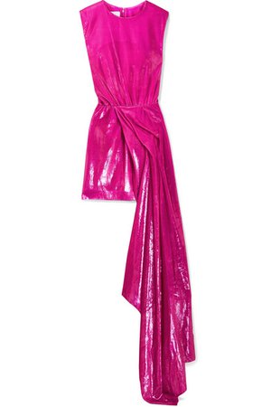 Halpern | Draped velvet and lamé mini dress | NET-A-PORTER.COM