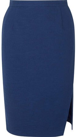 Lancaster Cotton-blend Pencil Skirt - Blue