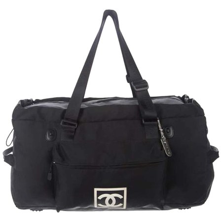 Chanel CC Sport Line Duffle Travel Bag For Sale at 1stDibs | chanel sport bag