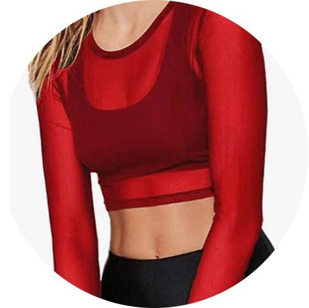 red mesh top