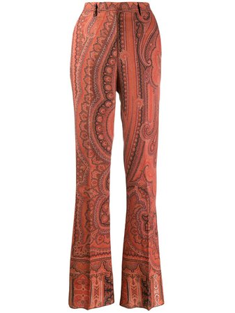 Etro high-waisted Paisley Trousers - Farfetch