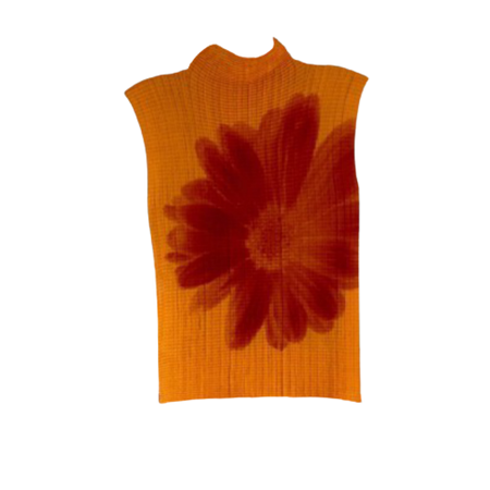 Issey Miyake - Vintage Cutsew Pleated Floral Top