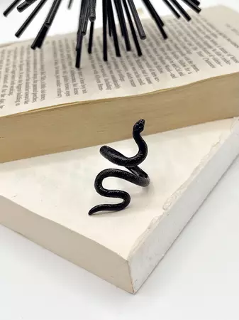 Black Snake Ring Wrap Around Ring Adjustable Ring Gothic - Etsy