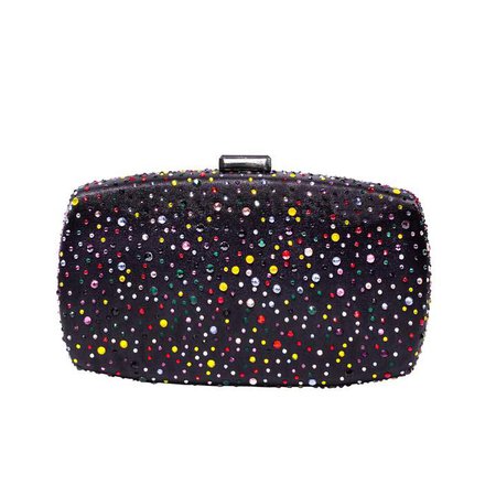 Nissa - Silk Clutch with Colored Crystals