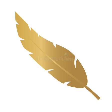 Golden feather icon stock vector. Illustration of library - 163323899