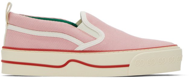 Pink Tennis 1977 Tweed Slip-On Sneakers