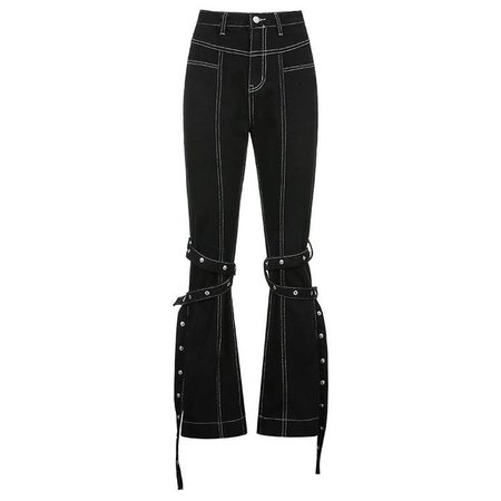 Goth black pants jeans