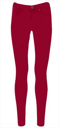 Dark red cherry colored jeans