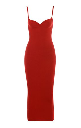 Clothing : Bandage Dresses : 'Domenica' Red Sweetheart Neckline Bandage Dress