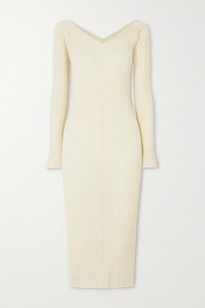 IOANNES Tights ribbed wool-blend dress