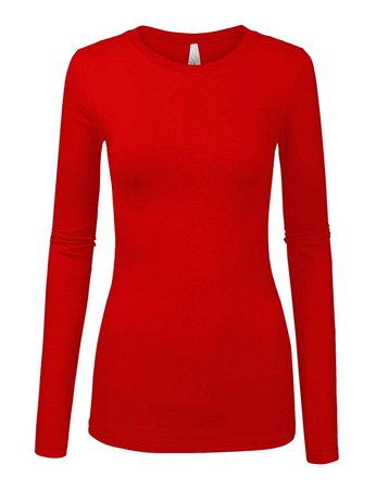 Red Long-sleeve Top