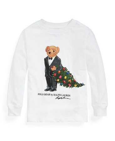 Polo Ralph Lauren Toddler Boys Christmas Tree Bear Cotton Jersey Tee & Reviews - Shirts & Tops - Kids - Macy's