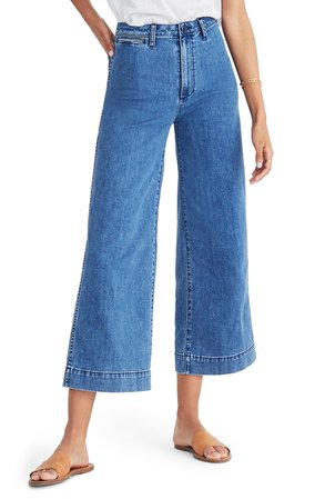 Madewell Emmett Crop Wide Leg Jeans (Rosalie) | Nordstrom