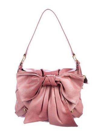 Yves Saint Laurent Leather Bow Shoulder Bag - Handbags - YVE97178 | The RealReal