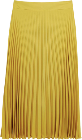 Pleated Yellow Skirt