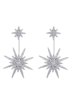 Dangle Star Earrings | Northstar Earrings, Silver - Estrela Earrings – Eyecandy Los Angeles