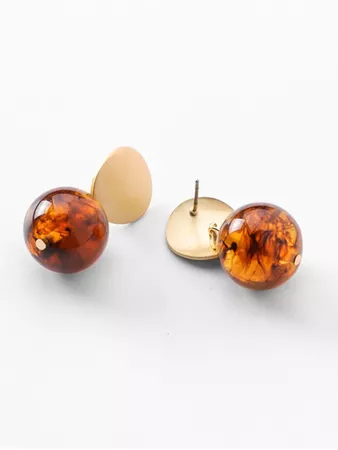 2018 Geometric Ball Design Drop Earrings In LIGHT BROWN | ZAFUL