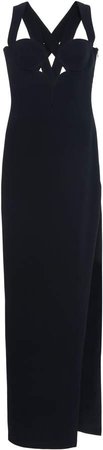 Versace Halter Crepe Maxi Dress Size: 38