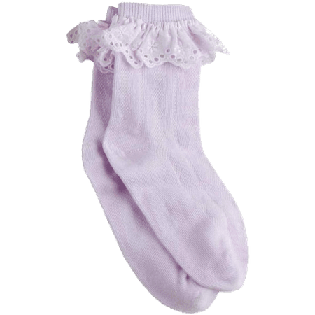 purple lace socks
